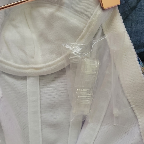 White bustier with detachable clear straps. - Picture 3 of 5